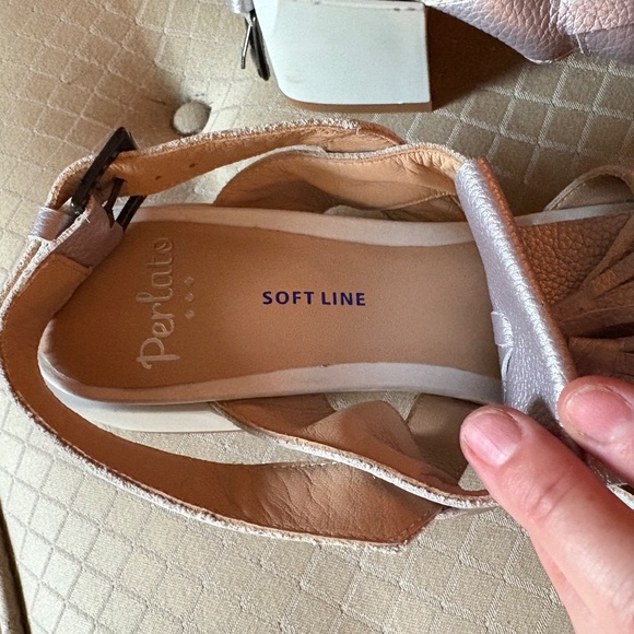 Perlato Square Heel Sandals 37 - Picture 9 of 10